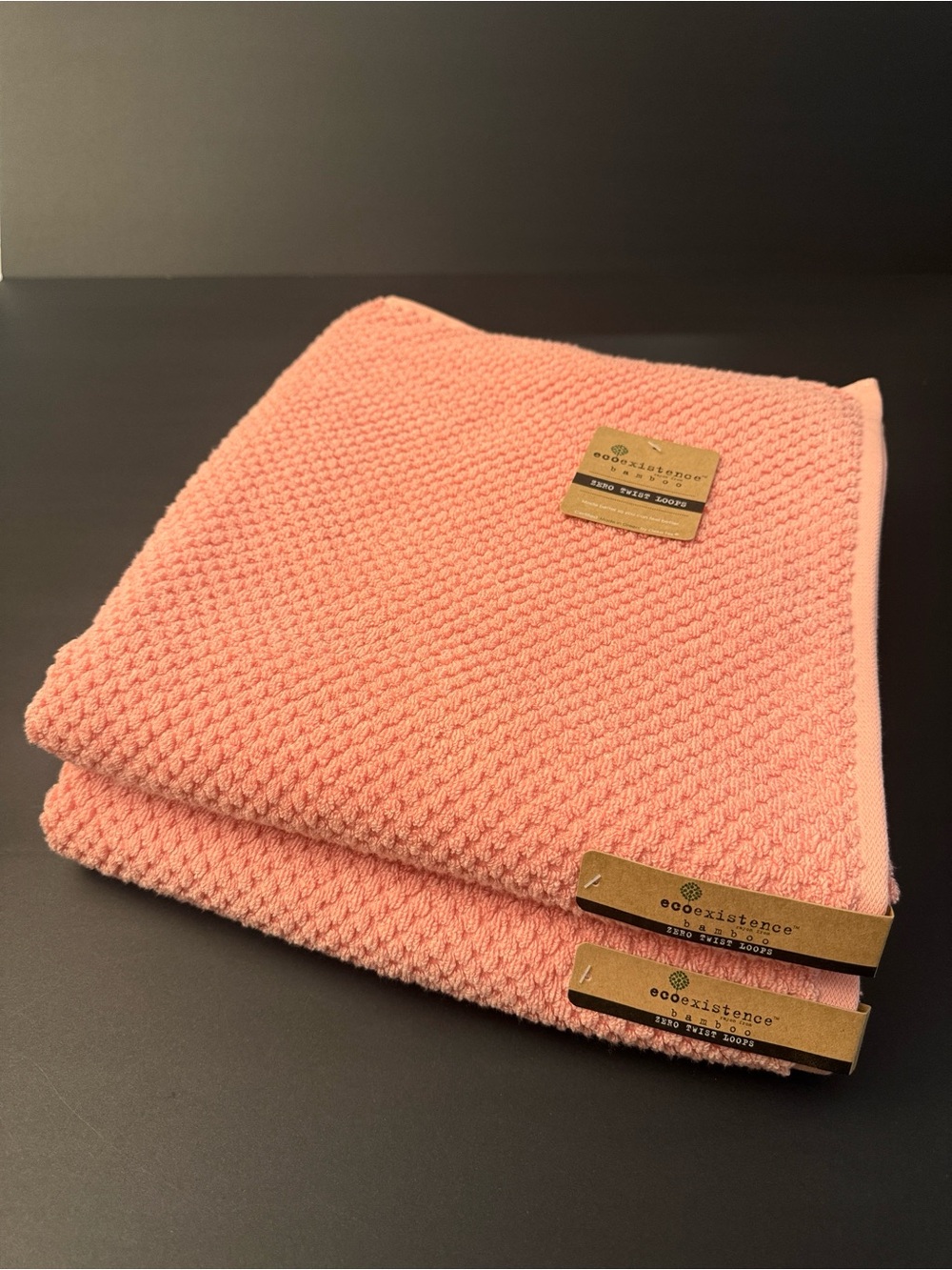 2pc ECOEXISTENCE Bamboo Zero Twist Loops Bath Towel Set - RLPAPAYA